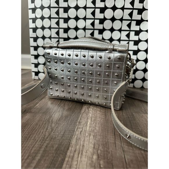 TOD'S Don Studded Metallic Leather Crossbody Bag $2145 - Picture 15 of 15